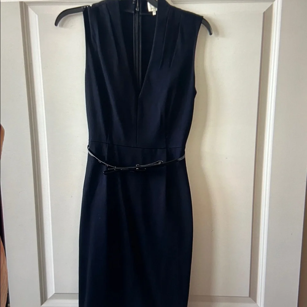 Kate Spade Little Black Ponte Dress w/Patent Leather Belt, 2